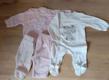 Lot de 2 pyjamas fille 1 mois