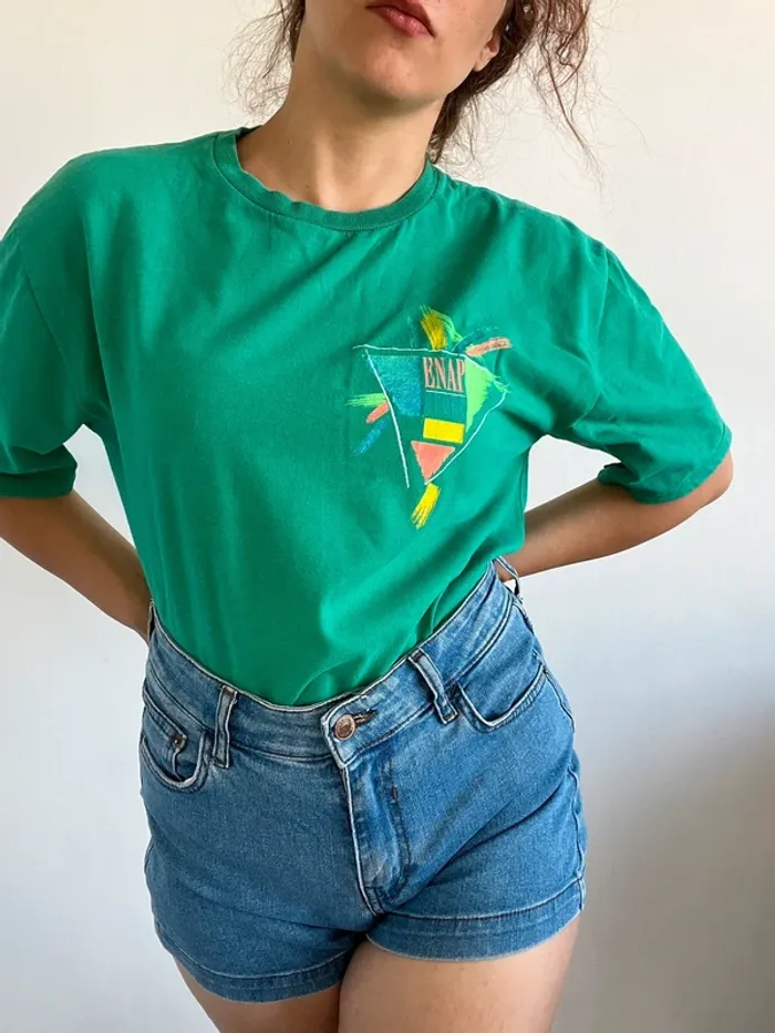 Tee shirt vintage vert taille M/L 🌴 - photo numéro 7