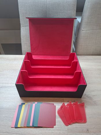 Deck box pour cartes Pokémon , one piece - capacité 1800 cartes coloris ROUGE & NOIR