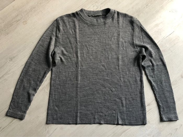MM3- Pull gris vintage côtelé T 42-44 - photo numéro 3