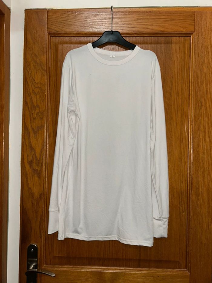 T-shirt manche longue blanc