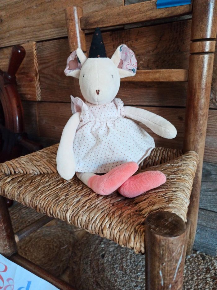 Peluche souris musicale il était une fois Moulin roty tbe - photo numéro 3