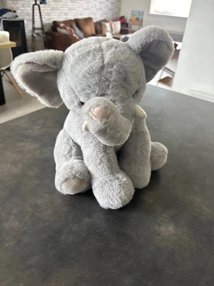 Peluche éléphant BabySugar 13 Cm – Schaffer, Toute Douce, Fabriquée En Indonésie, Certifiée, Amie Pour La Vie