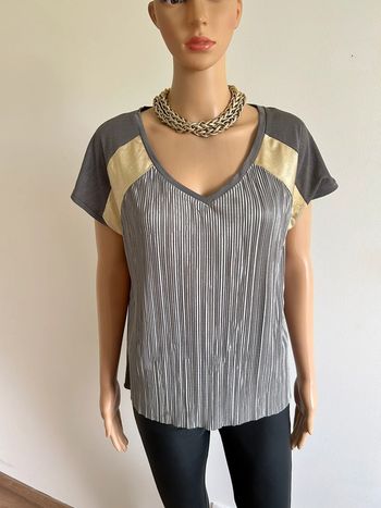 Blouse kaki et dorée à manches courtes Morgan taille M jamais portée