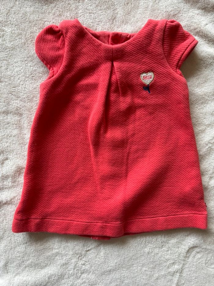 Ensemble obiaibi robe et gilet rouge 12 mois - photo numéro 2