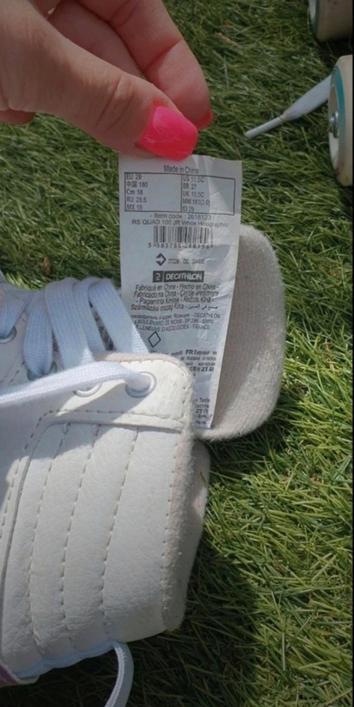 Patin à roulettes roller oxelo decathlon blanc pointure 29 - photo numéro 5