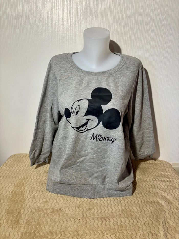 👕 Sweat-shirt gris Mickey Mouse – Taille XL (44/46)