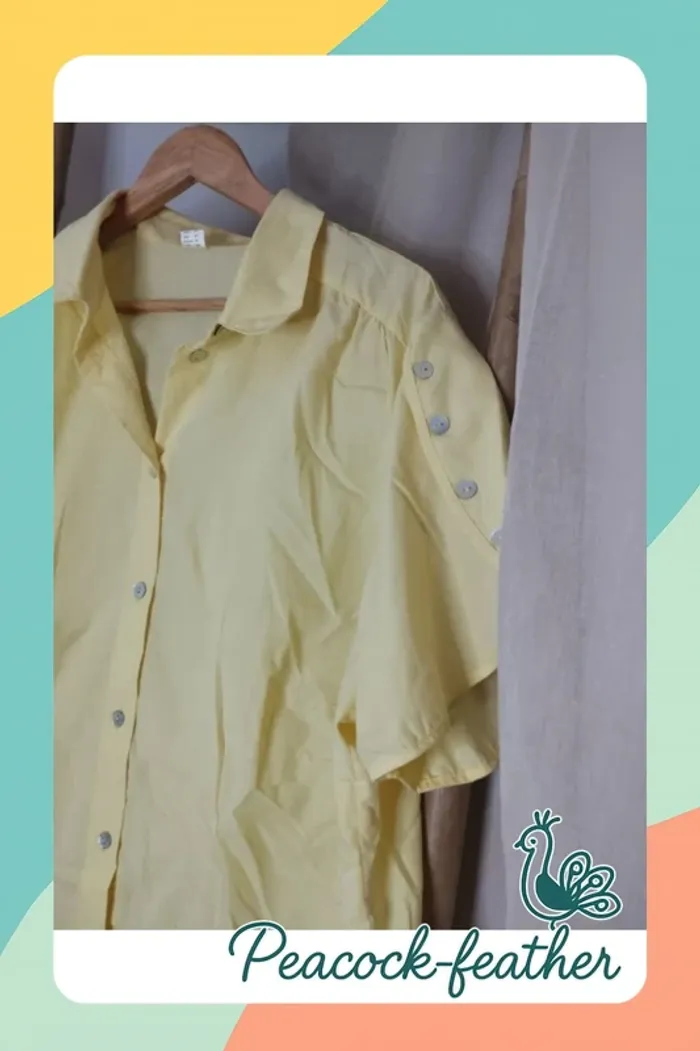 Chemisier jaune neuf vintage 6 - photo numéro 8