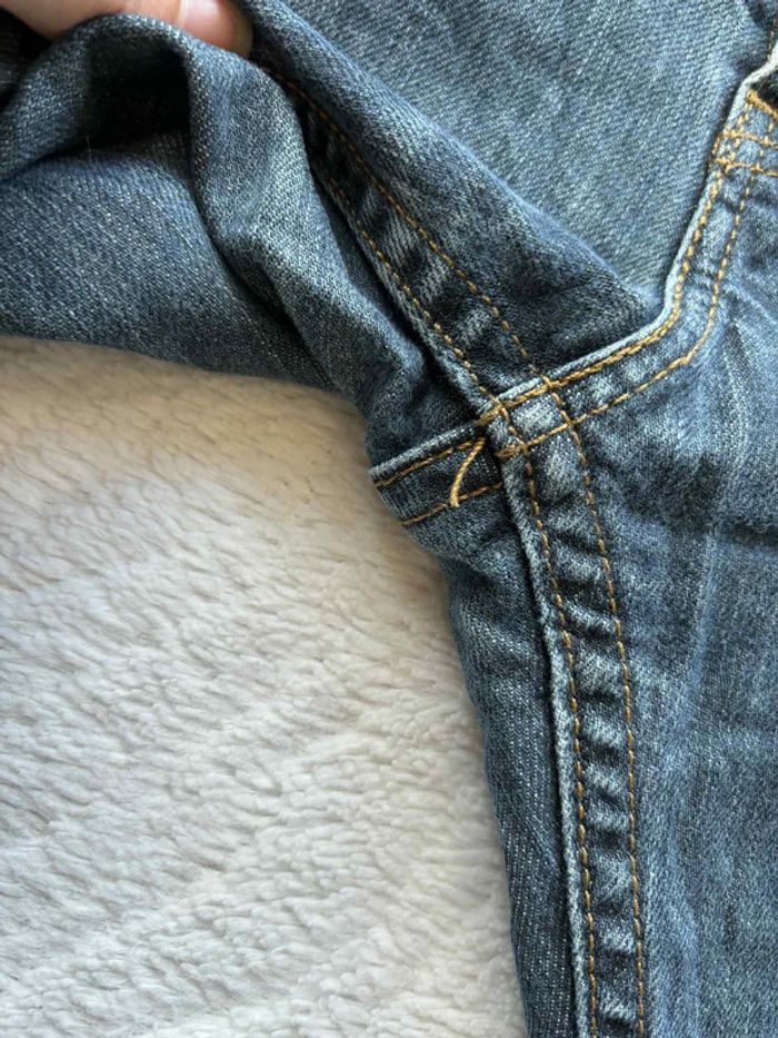 Jean Levi’s 514 regular Straight droit L42/44 W33 L30 Bleu brut délavé homme Mexique US rare - photo numéro 6