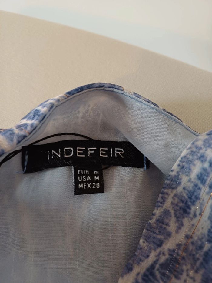 Robe cache-coeur bleue froncée Indefeir taille S/M 36/38 - photo numéro 11