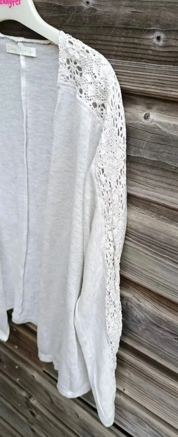 Cardigan blanc dentelle sur es longueur de bras 16 ans Gémo - photo numéro 3