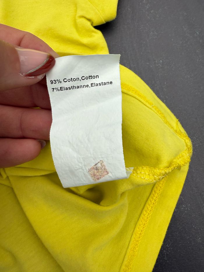 Tee-shirt manches courtes jaune - photo numéro 6