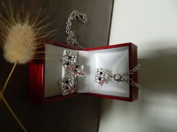 Parure bijoux fantaisie chat neuve
