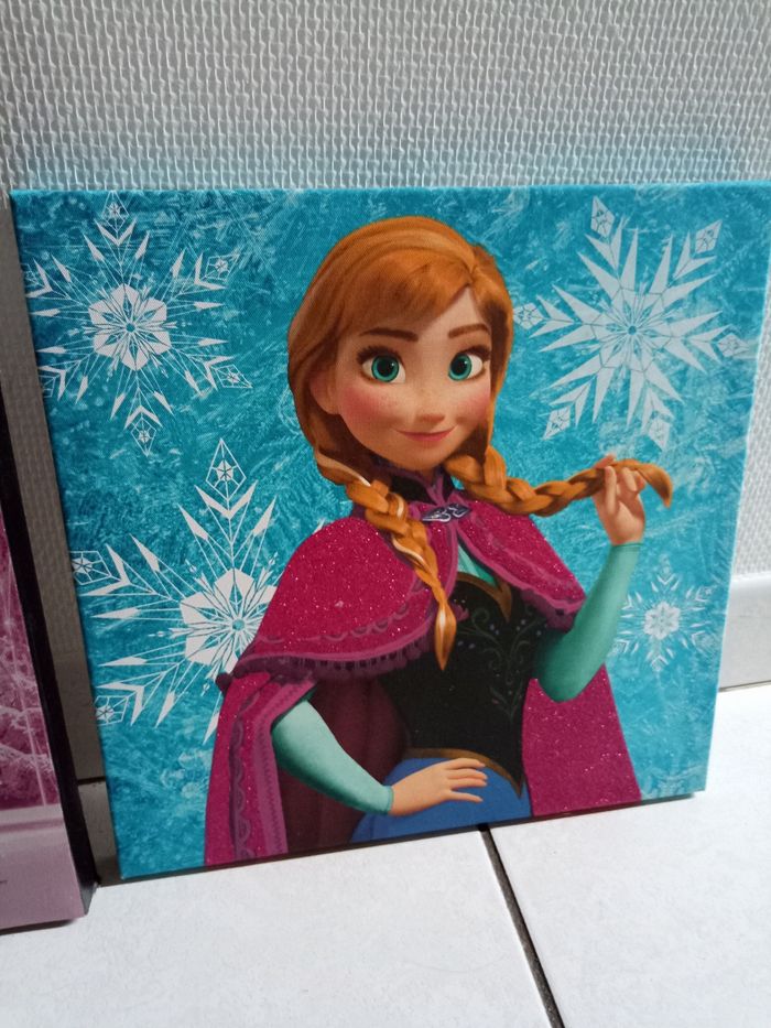 Lot de 3 toiles enfant "reine des neiges" - photo numéro 3