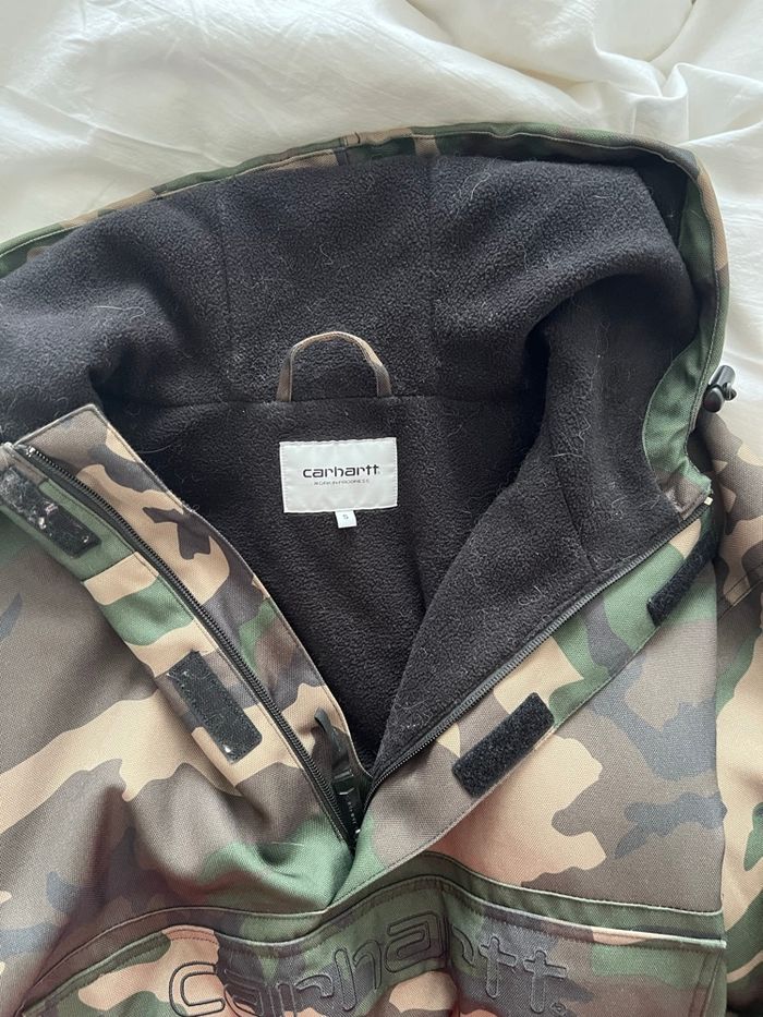 Blouson carhartt half zip avec intérieur en fourrure - photo numéro 2