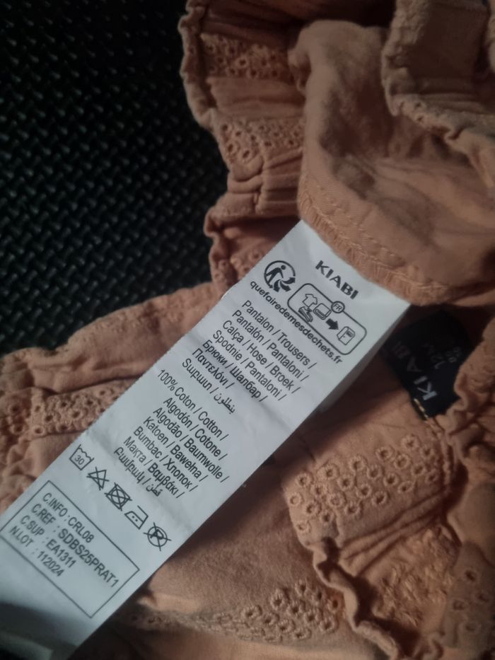 Pantalon avec fleurs brodée 12mois - photo numéro 7