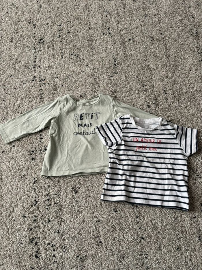 Lot 2 t-shirts garçon 12 mois - photo numéro 2