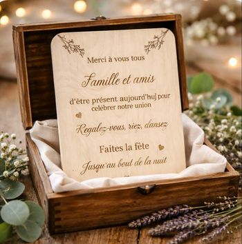 Affiche remerciement mariage 