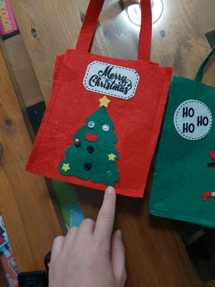 Sac noel feutrine - photo numéro 2