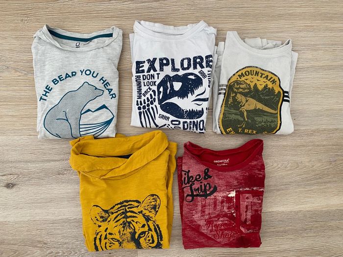 Lot 5 T-shirt ML taille 8 ans orchestra