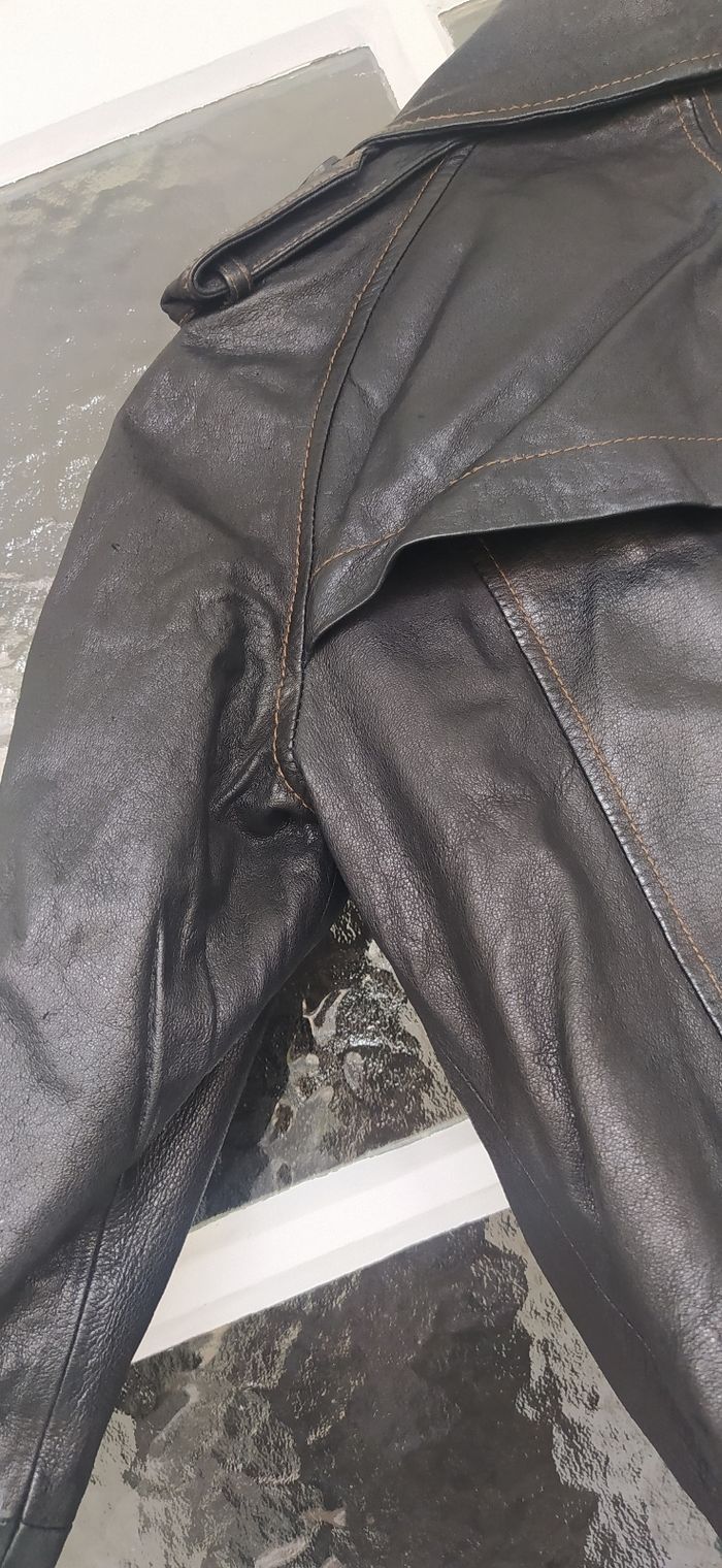 Veste en cuire vintage - photo numéro 7