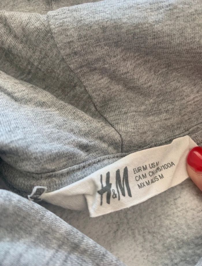 Hoodie sweat à capuche gris H&M New York - photo numéro 2