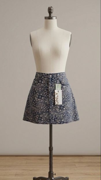 ONLY - Jupe en jean à motifs Paisley - Taille M - Bleu/Indigo - Neuf avec étiquette 