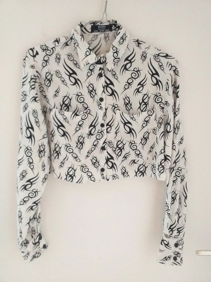 Chemisier court manches longues