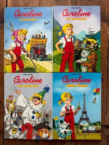 État moyen - Blanc vintage - Lot de 4 livres bd albums Caroline Pierre Probst