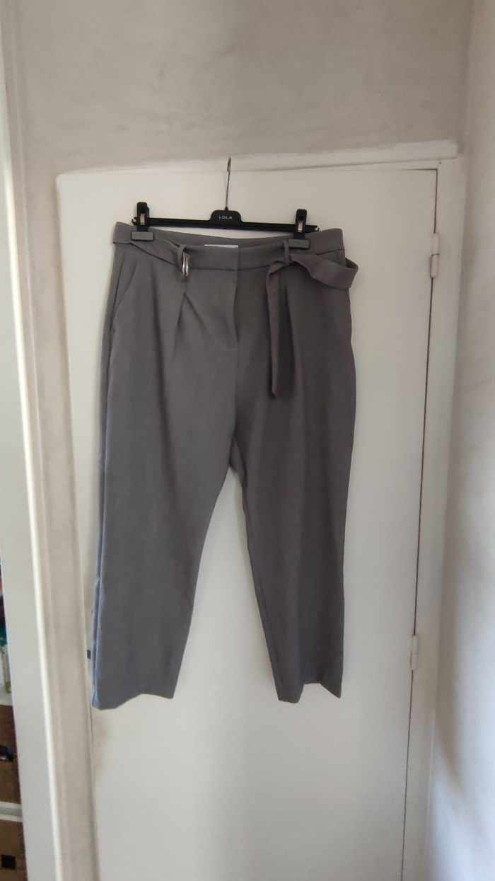 Pantalon femme Promod taille 42 couleur gris - photo numéro 3