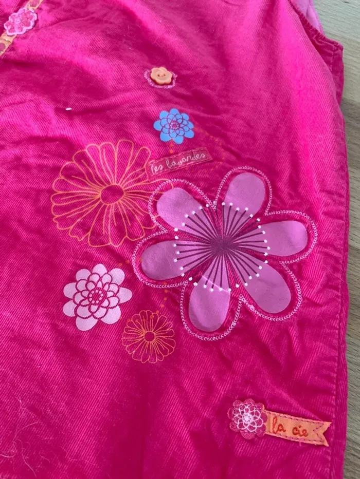 Robe velours rose vif sans manches - photo numéro 4