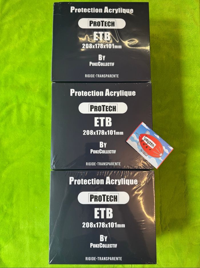 Lot de 3 Protections Acrylique ETB Française Aimentée Magnétique Protech Pokémon Neuf et Scellé - photo numéro 3