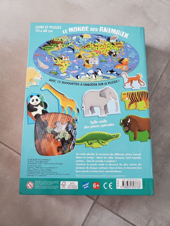 Le monde des animaux- livre et puzzle - photo numéro 4