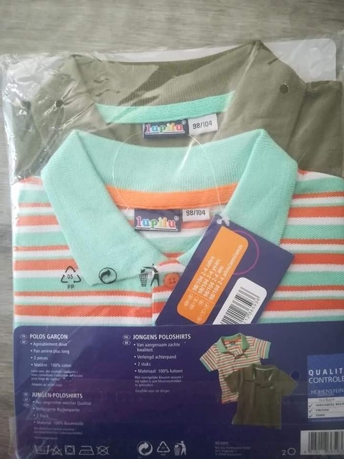Lot de 2 polos mc 98/104 garçon - photo numéro 2