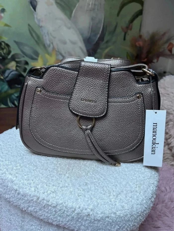 Sac à main Brun doré Manoukian - photo numéro 3
