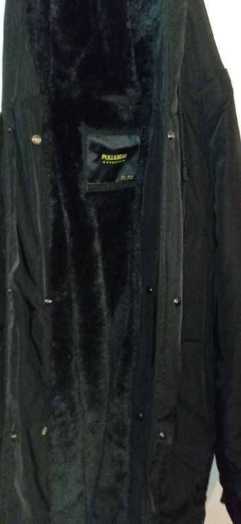Manteau à capuche noir pull & bear taille M