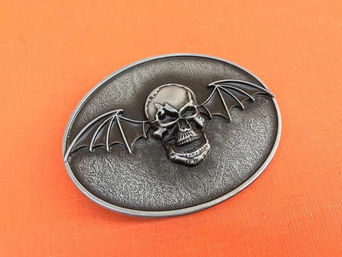 Boucle de ceinture Gothique  Tête de mort ailes de chauve-souris - photo numéro 7