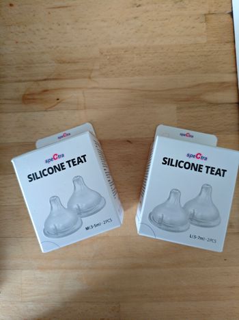 Tétines Silicone Taille M et tailles L