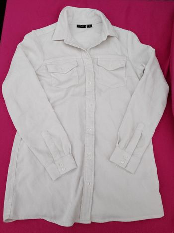 Chemise en velours côtelé oversize crème Esmara T38