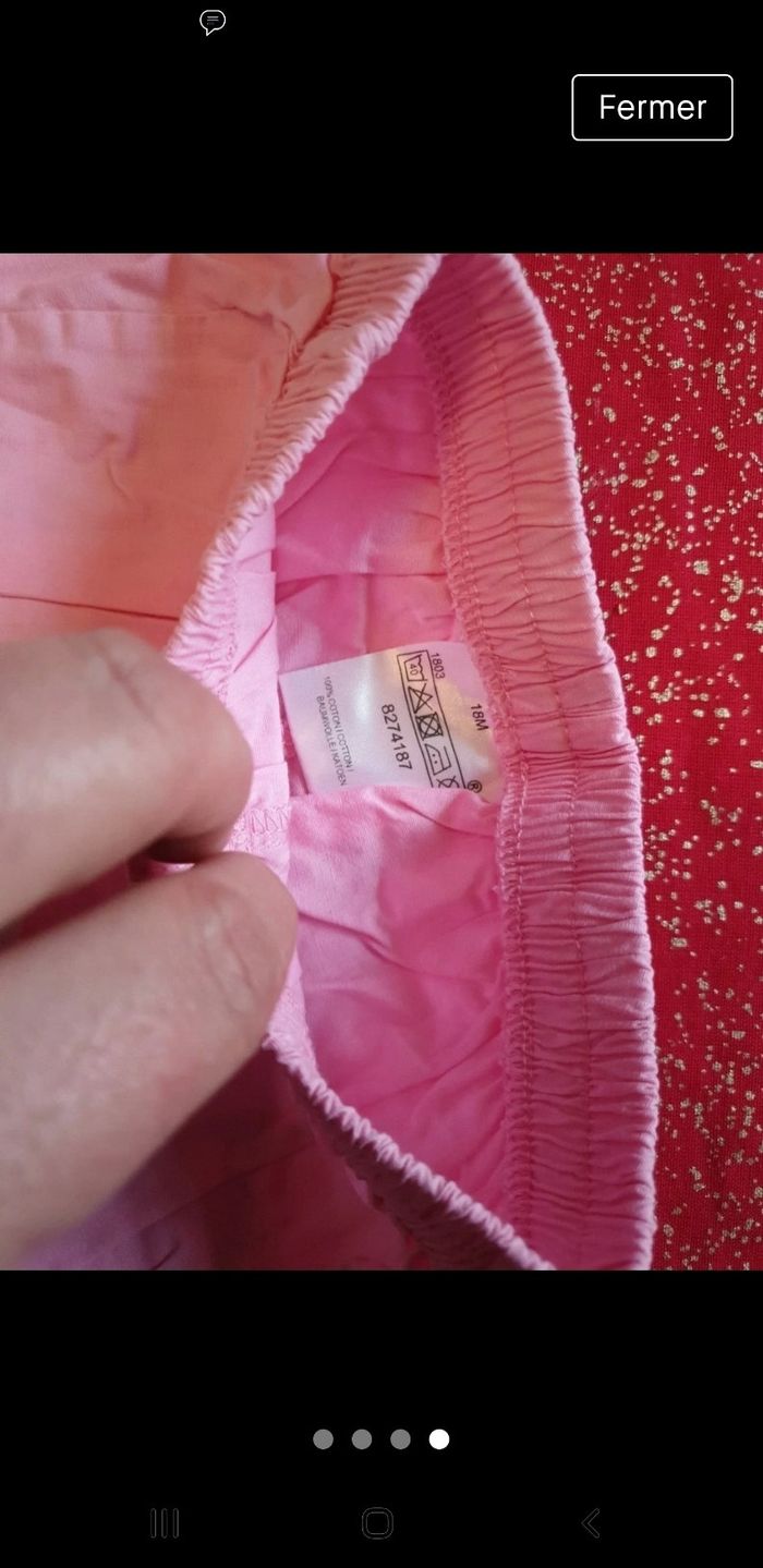 Joli ensemble d été rose taille 18mois - photo numéro 4