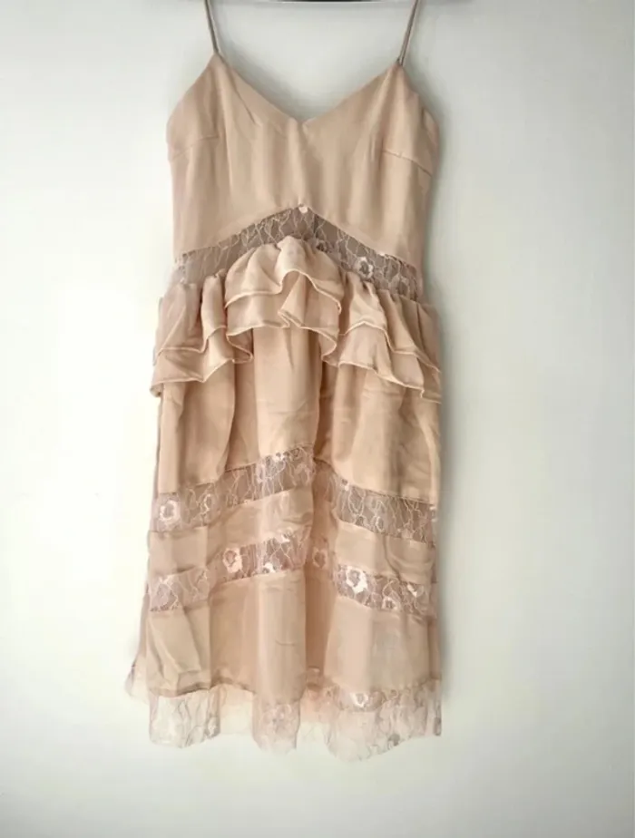 🎄 Magnifique Robe Glamorous - Beige-Rosé T/XS 🎄 - photo numéro 2
