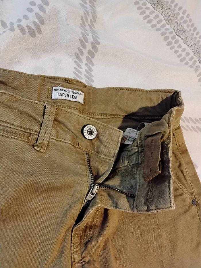 Jean beige noisette Pépé Jeans taille 8ans - photo numéro 4