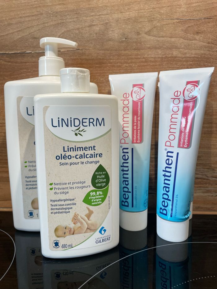 Liniment et crème pour le change