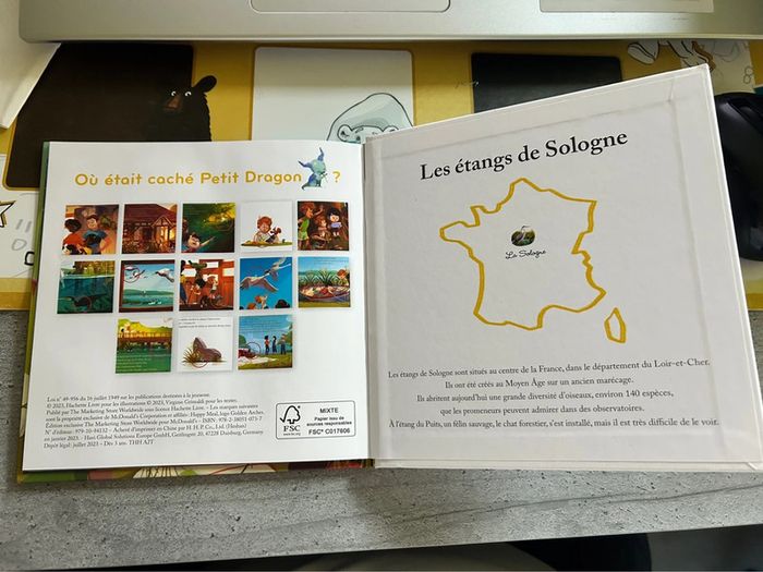 Livre chasse au trésor en sologne, histoire enfant Mc donalds, hachette - photo numéro 3