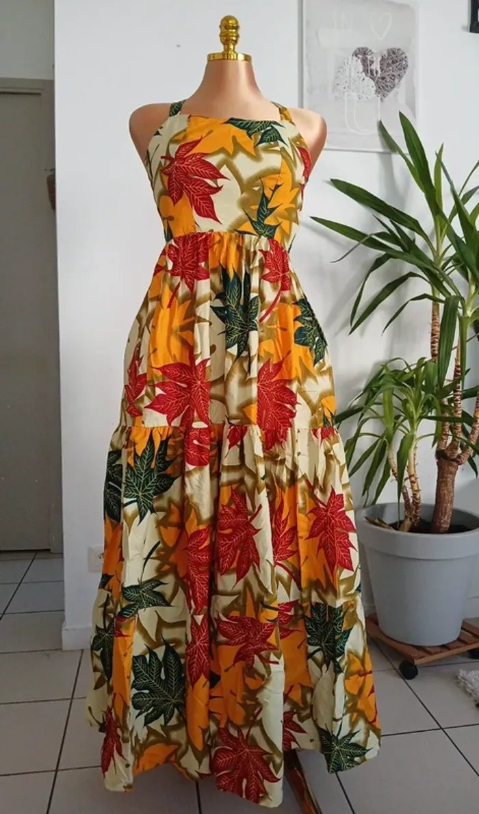 Longue Robe d'été à motifs Neuf Taille S🌿💝 - photo numéro 6