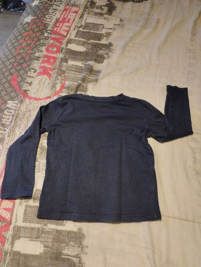 Tee shirt manches longues marine - photo numéro 3