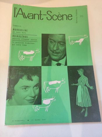 Livre théâtre rhinocéros Ionesco / L'Avant-Scene 1960