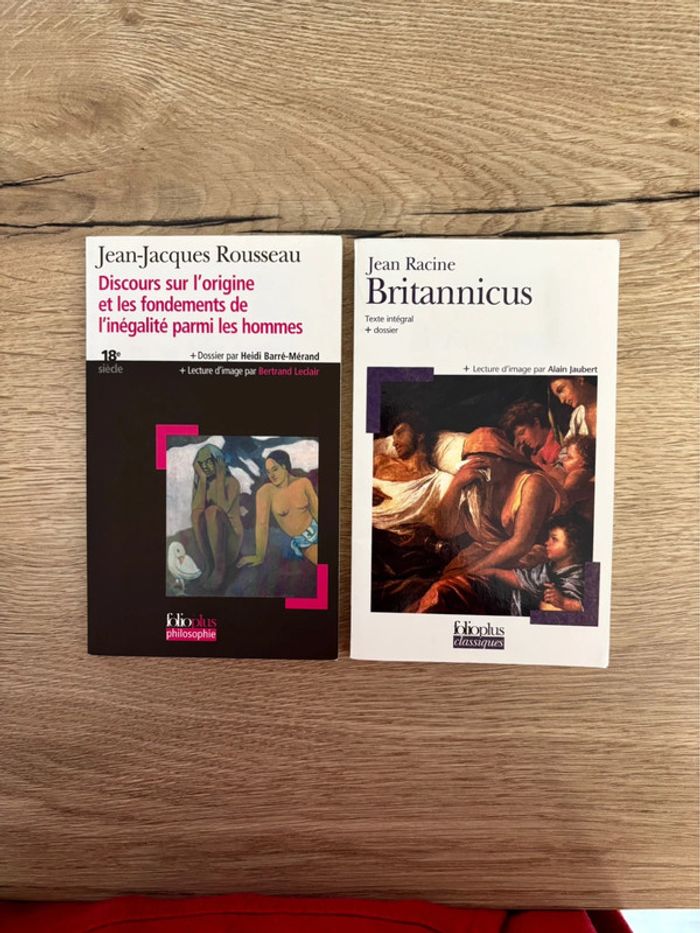 Lot de Livres Discours sur l’origine et les fondements de l’inégalité parmi les hommes