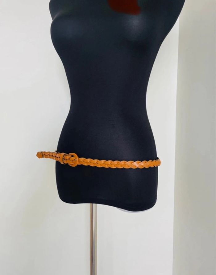 👍 Ceinture Tressée. Marron clair . Ajustable. 36/40. - photo numéro 6