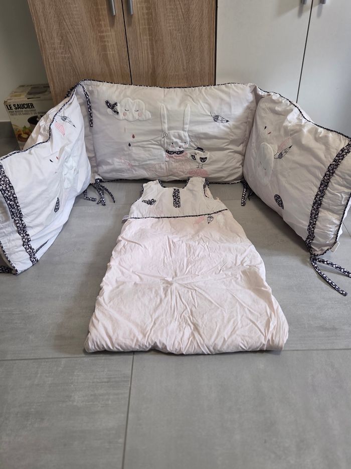 Tour de lit et gigoteuse sauthon miss chipie